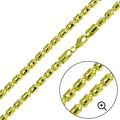 Gold Plated 925 Sterling Silver Barrel Crystal Chain 4mm - CH538 GP