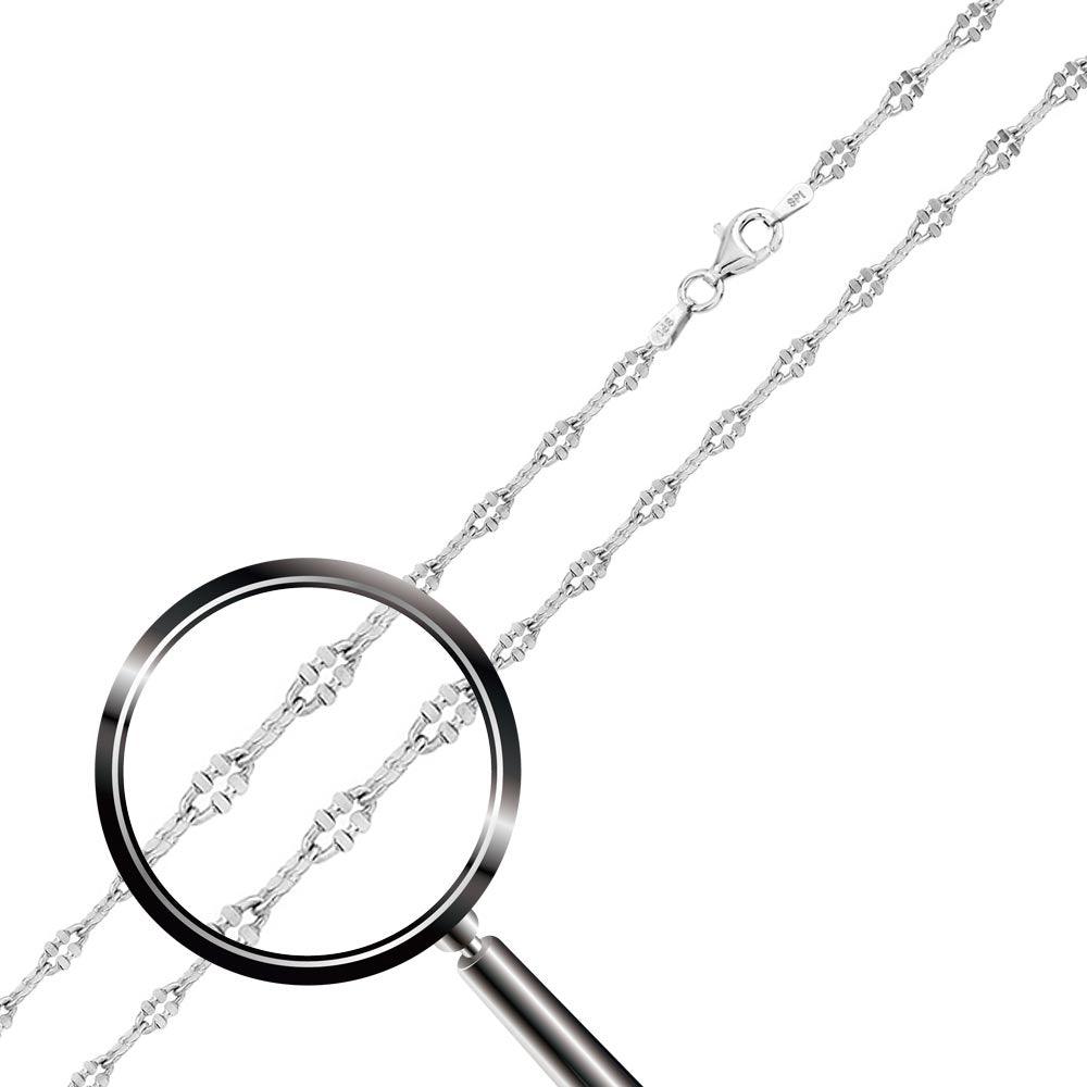 High Polished 925 Sterling Silver Diamond Cut Oval Link 030 Chain - CH645