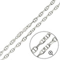 925 Sterling Silver Cross Marina 6mm Chain or Bracelet - CH656 SL