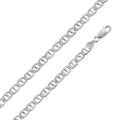925 Sterling Silver Flat Marina 1 Sided 120 DC 5.2mm Chain or Bracelet - CH671