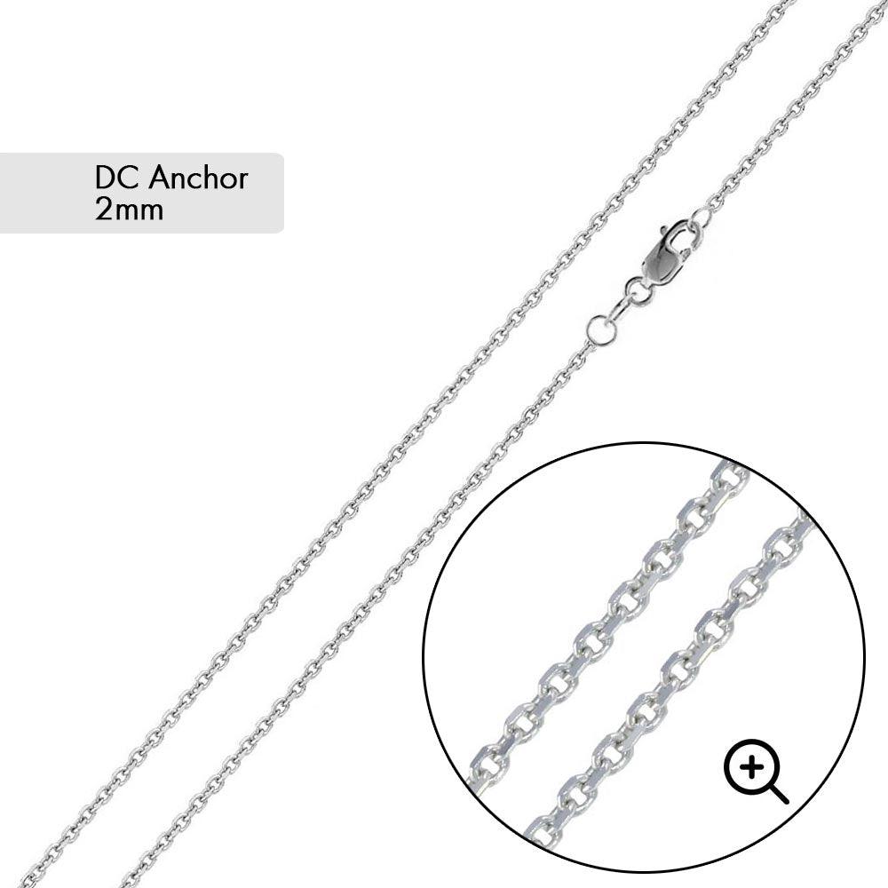 Diamond Cut Anchor 2mm Chain - CH716A