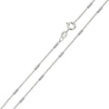 925 Sterling Silver Diamond Cut Tube Link Chains 1.3mm - CH740