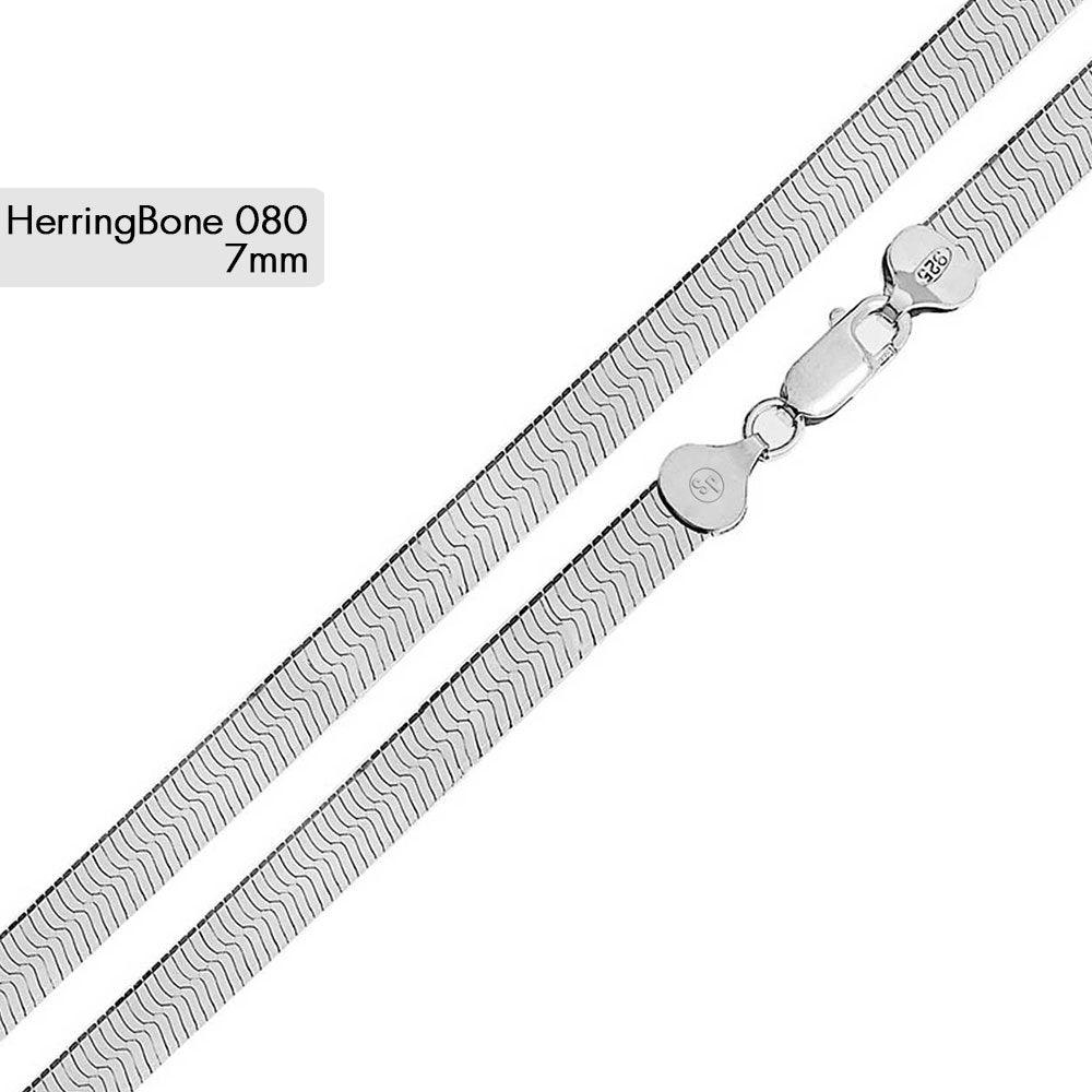 Herring Bone 080 Chain or Bracelet 6.8mm - CH815