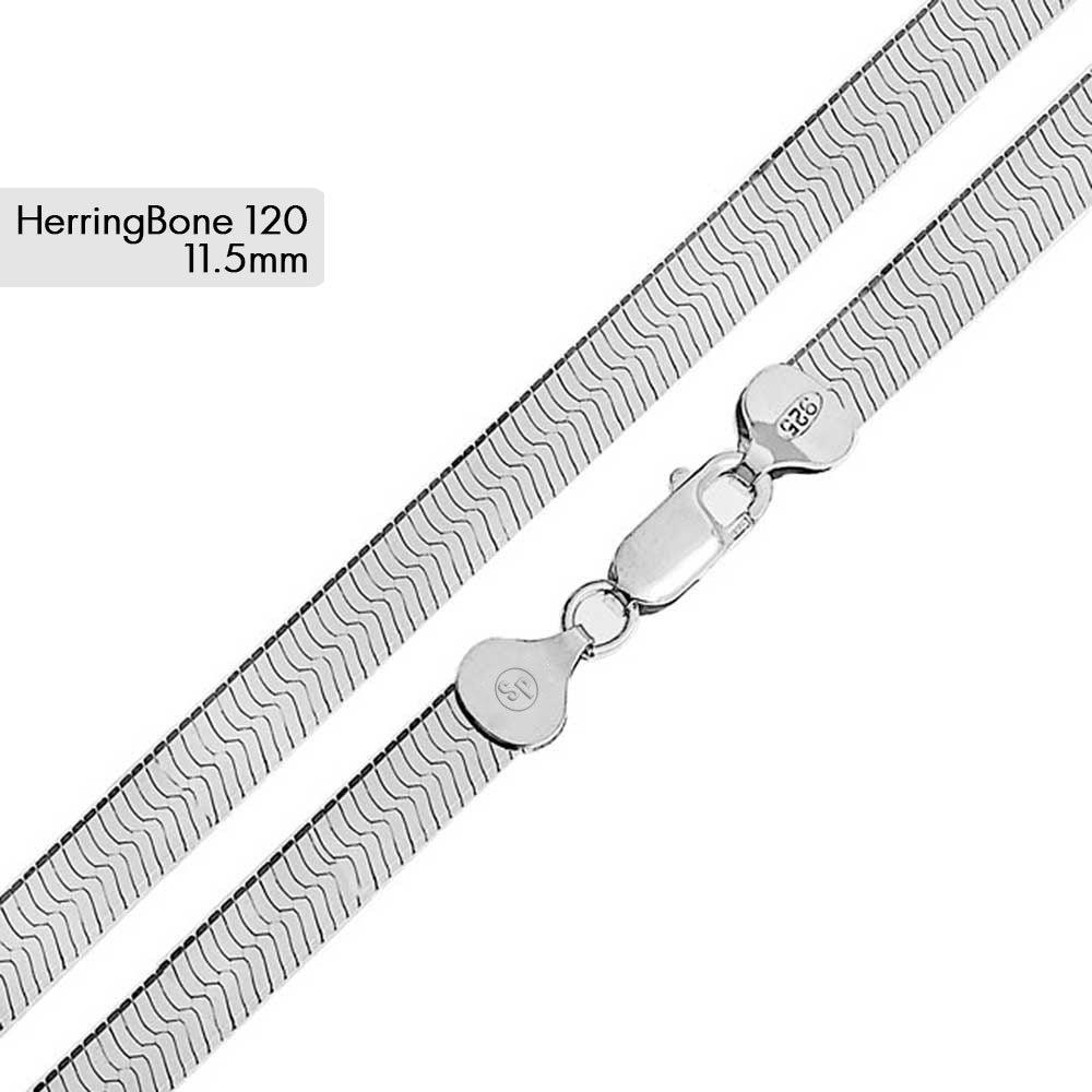 Herring Bone 120 Chain or Bracelet 11mm - CH816