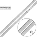 Herring Bone 040 Chain or Bracelet 3.4mm - CH822