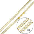 Gold Plated 925 Sterling Silver DC Curb Chain 6.5mm - CH938 GP