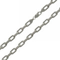 Rhodium Plated 925 Sterling Silver Wide Oval D Cut Link Paperclip 5mm Chain or Bracelet - CH949 RH