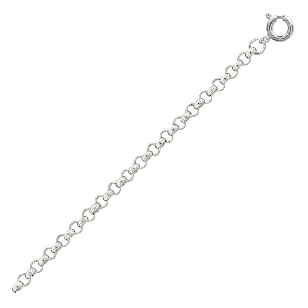 High Polished 925 Sterling Silver Round Rolo 035 Anklets 2.3mm - CHA704