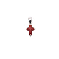 925 Rhodium Plated Sterling Silver Birthstone Cross Charm - CHARM00101