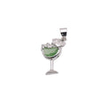 925 Rhodium Plated Sterling Silver Tropical Drink Charm - CHARM00103