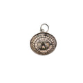 925 Silver Oxidized Roulette Wheel Charm- CHARM0071