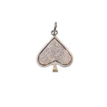925 Silver Oxidized Spades Charm- CHARM0077