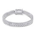 925 Sterling Silver Zig Zag Box Lock 8mm Bracelet - CHHB009