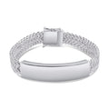 925 Sterling Silver Zig Zag Box Lock 9.2mm ID Bracelet - CHHB010