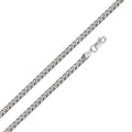 Rhodium Plated 925 Sterling Silver Hollow Round Franco Chain 4.3mm - CHHW122 RH