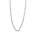 Silver 925 36" Diamond Cut Oval Black Rhodium Plated Italian Necklace - CHN00001BLK