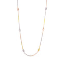 Silver 925 36" Diamond Cut Oval Multi-Plated Italian Necklace - CHN00001TRI