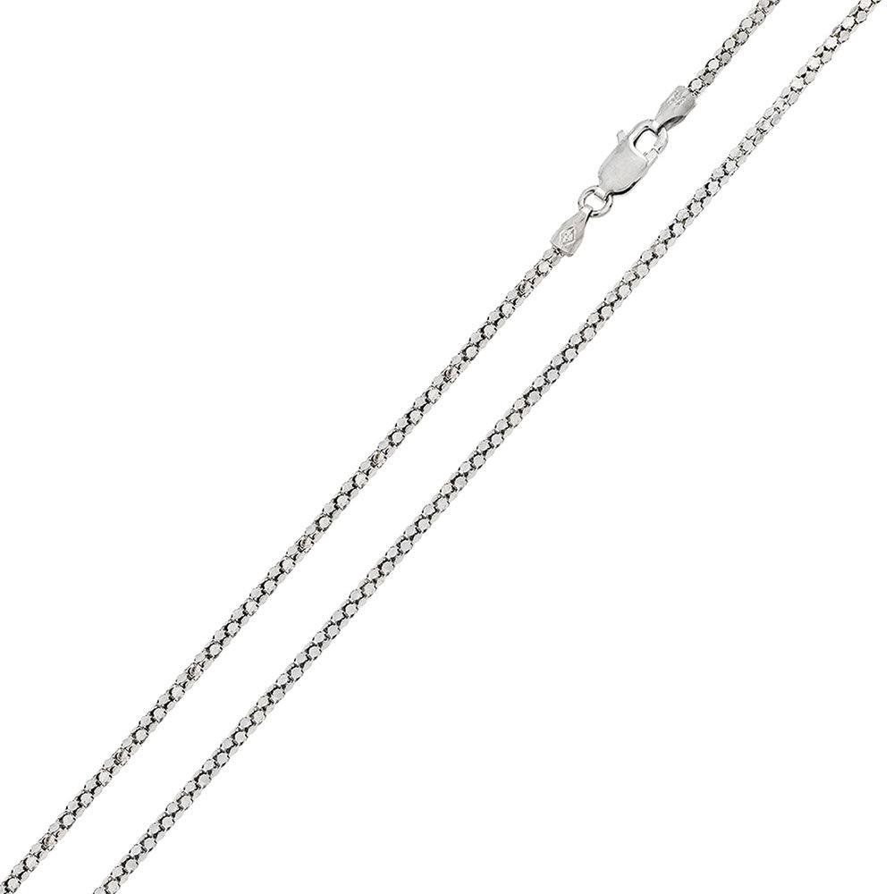 Rhodium Plated 925 Sterling Silver DC Flat Multi Disc Coreana 014 Chain 1.4mm - CH400 RH