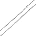 Rhodium Plated Wave Design DC Bead 002 Chains - CH101 RH