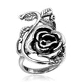 High Polished 925 Sterling Silver Rose Ring - CR00755