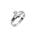 High Polished 925 Sterling Silver Claddagh Ring - CR00822