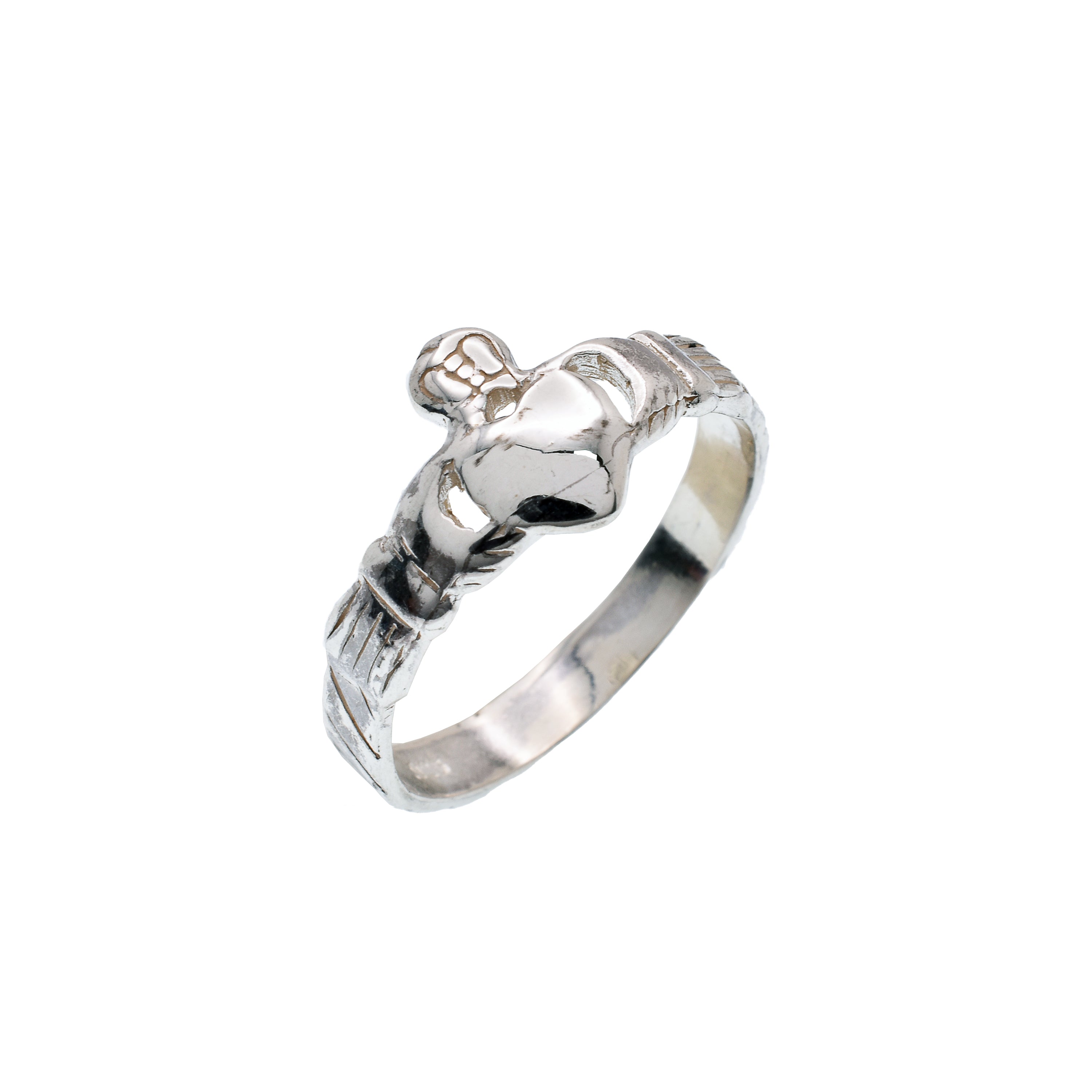 High Polished 925 Sterling Silver Claddagh Ring - CR00822