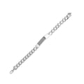Silver 925 Engravable ID Super Flat Curb 150 Bracelet 5.6mm - ID-CURB150