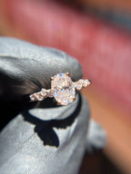 Graduated Diamonds Accent Engagement Ring
