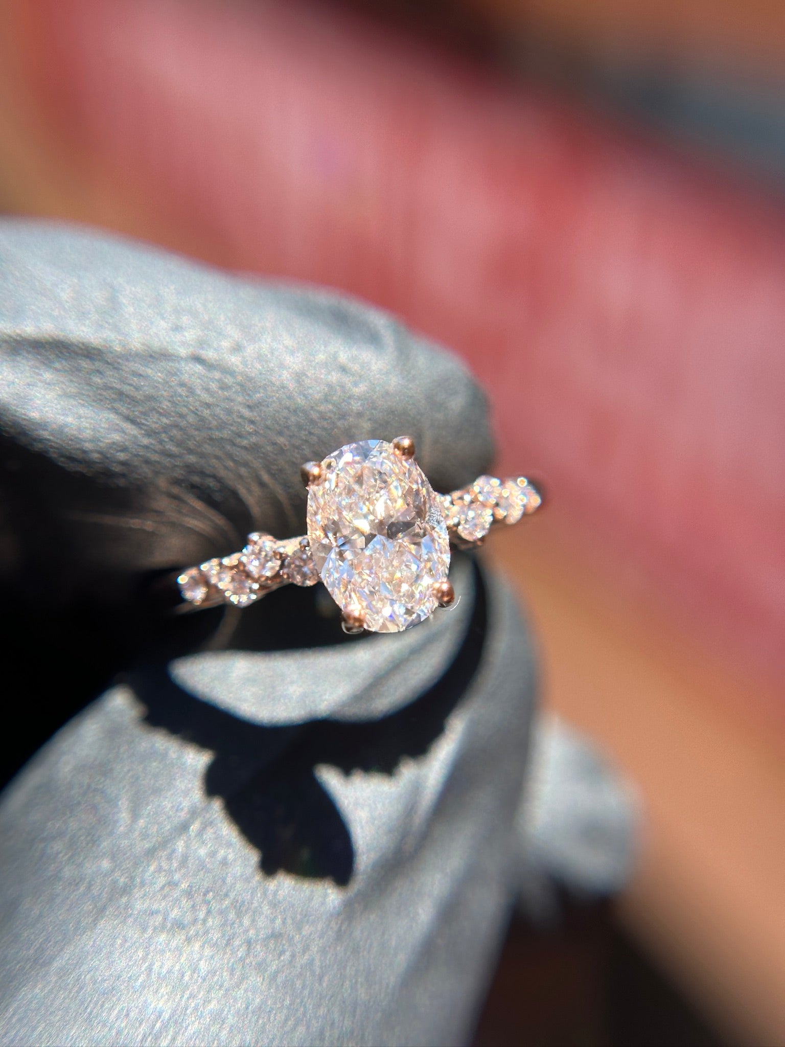 Graduated Diamonds Accent Engagement Ring