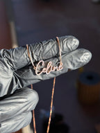Diamond Nameplate with Chain Attached