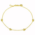 Gold Plated 925 Sterling Silver Knotted Anklets - DIA00005GP