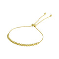 Gold Plated 925 Sterling Silver DC Beaded Lariat Bracelet - DIB00024GP