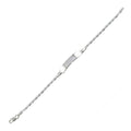 Rhodium Plated 925 Sterling Silver 2.5mm Vale Baby Bracelet ID Bracelet - DIB00042RH