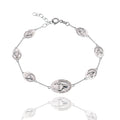 High Polished 925 Sterling Silver Sacred Heart Jesus Medal Adjustable Bracelet - DIB00083