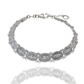 High Polished 925 Sterling Silver Our Lady of Guadalupe 7.5mm Link Adjustable Bracelet - DIB00087