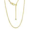 Silver 925 Gold Plated Adjustable Franco Chain with Bead - DIN00010GP