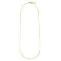 Gold Plated 925 Sterling Silver Flat Rolo Slider Adjustable Chain Necklace - DIN00013GP