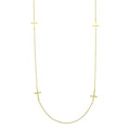 Gold Plated 925 Sterling Silver Cross Chain Necklace - DIN00016GP