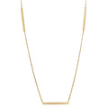 Gold Plated 925 Sterling Silver Diamond Cut Bars Necklace - DIN00019GP