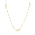 Gold Plated 925 Sterling Silver Double Heart Necklace - DIN00020GP