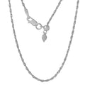 Silver 925 Rhodium Plated Adjustable Rope Slider Chain - DIN00029RH