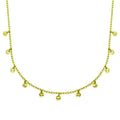 Gold Plated 925 Sterling Silver Confetti Choker Necklace - DIN00092GP
