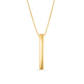 Gold Plated 925 Sterling Silver Drop Down Bar Necklace - DIN00108GP