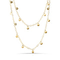 Gold Plated 925 Sterling Silver Confetti Disc Necklace - DIN00097GP