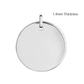 High Polished 925 Sterling Silver Heavy Disc Engravable with Bail - DISC01