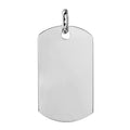 Silver 925 Plain Dogtag 50mm x 29mm - DOGTAG8