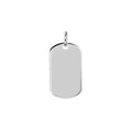 High Polished 925 Sterling Silver Plain Dogtag 30mm x 19mm - DOGTAG13
