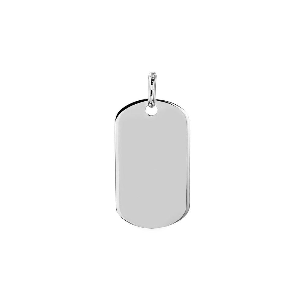 High Polished 925 Sterling Silver Plain Dogtag 30mm x 19mm - DOGTAG13