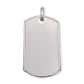 High Polished 925 Sterling Silver Raised Edges 22.7mm x 40.2mm Dogtag - DOGTAG15
