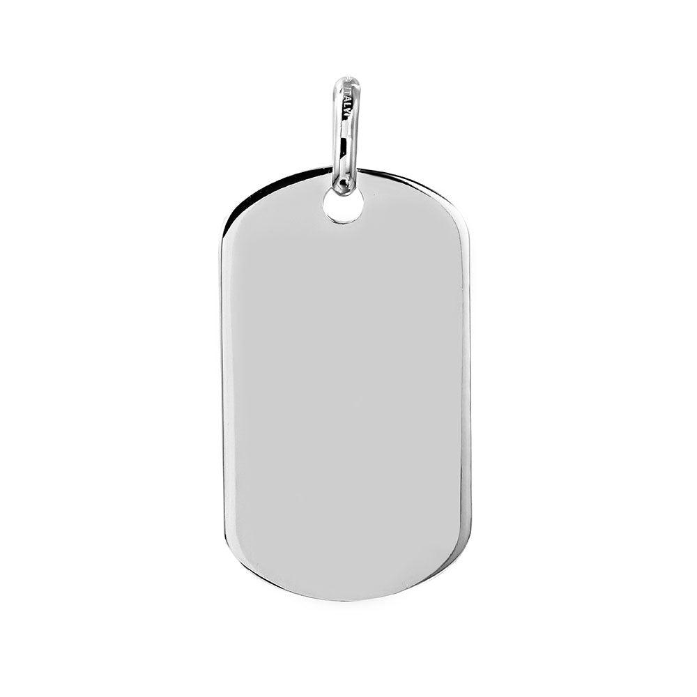 Silver 925 Plain Dogtag 40mm x 23mm - DOGTAG9